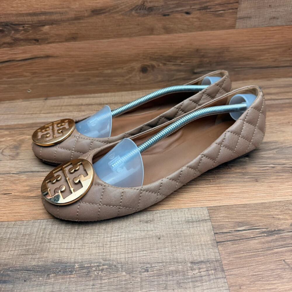 Tory Burch Size 9 Benton 2 Royal Quilted Leather Flat